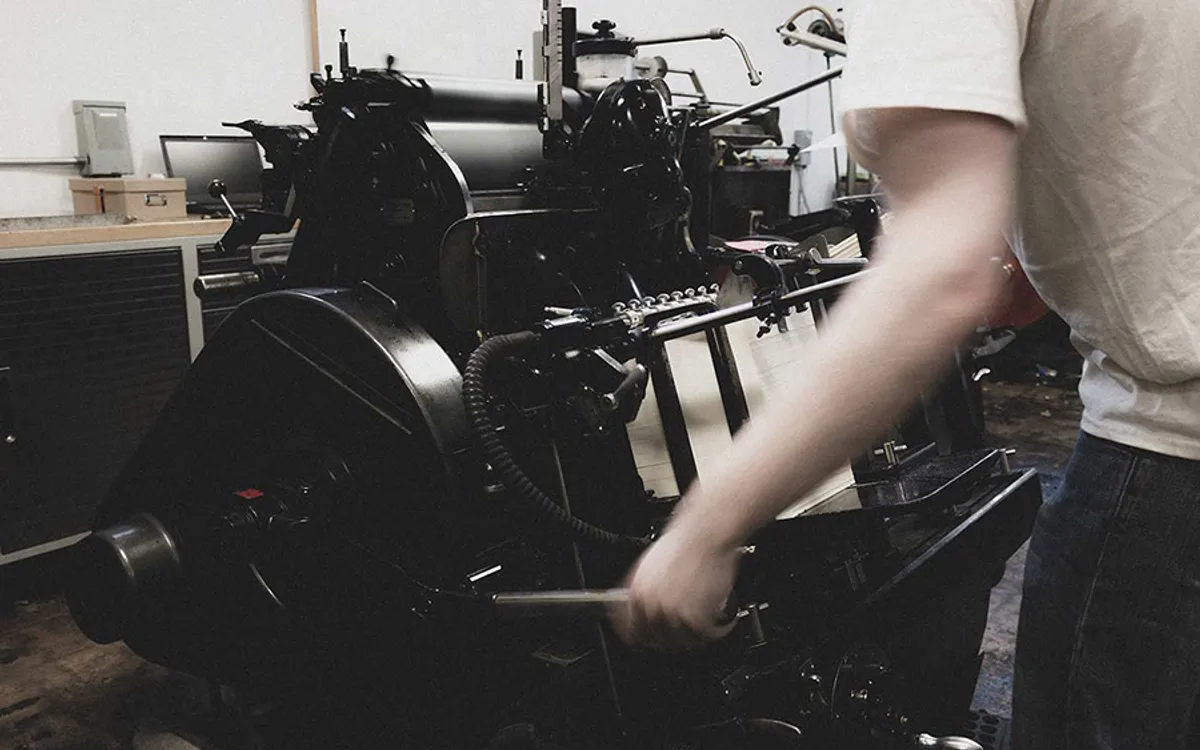 A Heidelberg Windmill letterpress at Rise and Shine Paper Co.