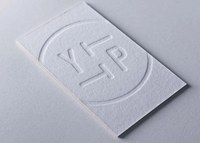 Blind deboss business card