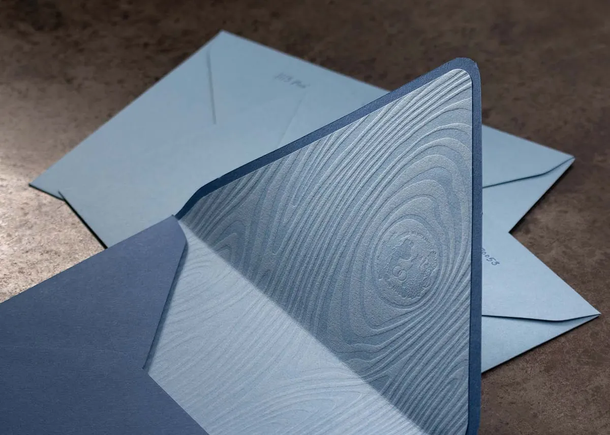 Letterpress envelope liner