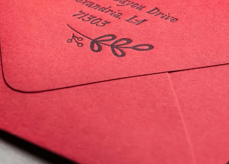 Letterpress red envelope