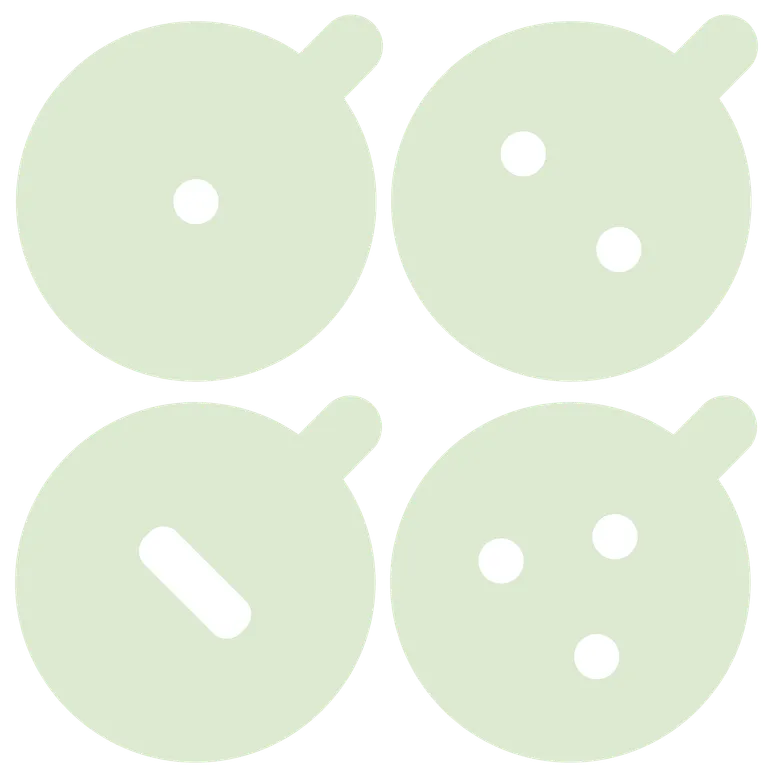 Standard wick hole options available for candle dust covers